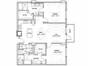 The Bush Tower | 2 bed 2 bath | from 1320 square feet