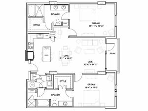 The Hunt Tower | 2 bed 2 bath | from 1433 square feet