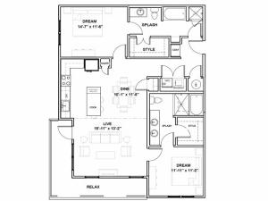 West End Podium | 2 bed 2 bath | from 1252 square feet
