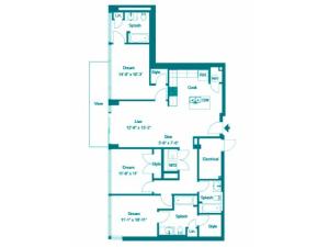 Maya | 3 bed 3 bath | from 1446 square feet