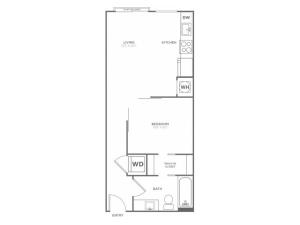 A3 | 1 bed 1 bath | from 529 square feet