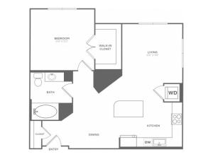 A2 | 1 bed 1 bath | from 873 square feet