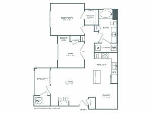 A3 Classic | 1 bed 1 bath | from 954 square feet