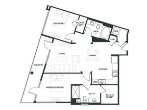 B4 | 2 bed 2 bath | from 1089 square feet