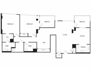 B6 | 2 bed 2 bath | from 1604 square feet