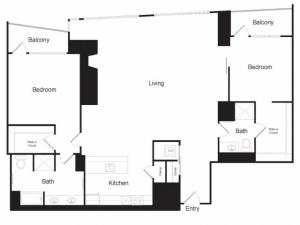 PH-2A | 2 bed 2 bath | from 1690 square feet