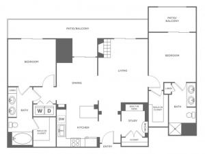 Steamboat | 2 bed 2 bath | from 1549 square feet