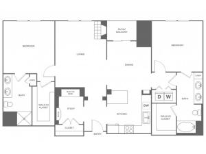 Pike | 2 bed 2 bath | from 1316 square feet