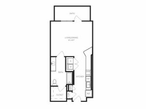 S4 | Studio1 bath | from 607 square feet