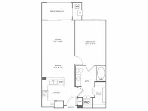 1 bed 1 bath | 775 SF