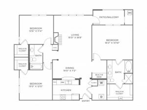 3 bed 2 bath | 1527 SF