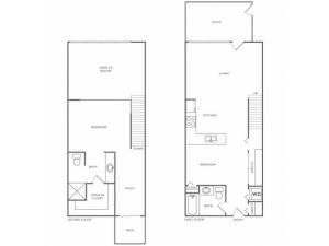 Dual Story Loft | 2 bed 2 bath | from 1340 square feet