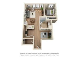 A11R | 1 bed 1 bath | from 880 square feet