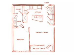 A6 | 1 bed 1 bath | from 845 square feet