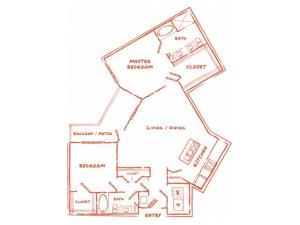 B8 | 2 bed 2 bath | from 1481 square feet