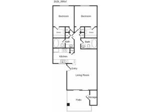 2B | 2 bed 2 bath