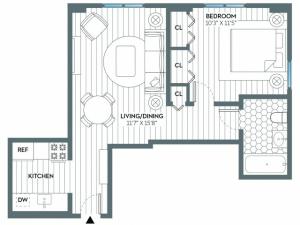 Harrison | 1 bed 1 bath | from 583 square feet