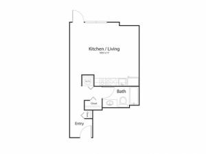 0c1 | Studio1 bath | from 495 square feet