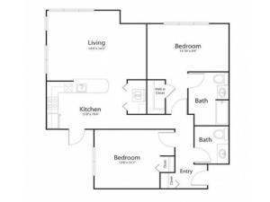 2b2 | 2 bed 2 bath | from 965 square feet