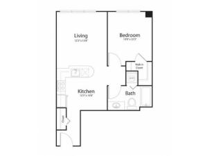 1i1 | 1 bed 2 bath | from 636 square feet