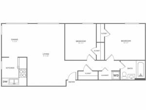 Long-Restored | 2 bed 1 bath | from 845 square feet