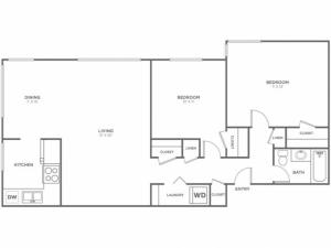 Lopez-Restored | 2 bed 1 bath | from 848 square feet