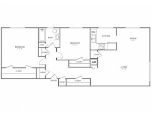 Mercer-Classic | 2 bed 1 bath | from 920 square feet