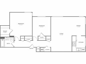 Maury-Classic | 2 bed 1 bath | from 920 square feet