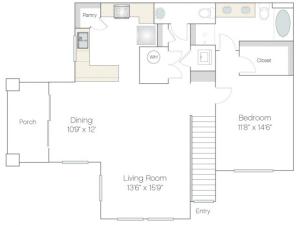 AT2 | 1 bed 2 bath | from 987 square feet
