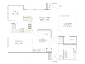 BT2.GR | 2 bed 2 bath | from 1256 square feet