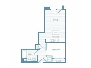 A12 | 1 bed 1 bath | from 606 square feet