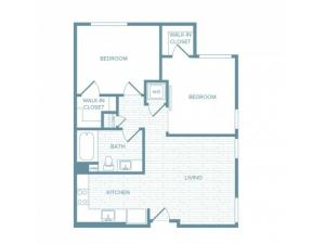 B10 | 2 bed 1 bath | from 855 square feet