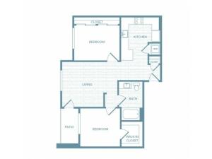 B11 | 2 bed 1 bath | from 908 square feet