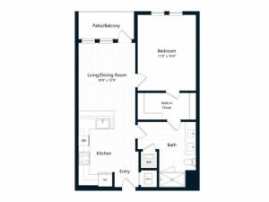 1F | 1 bed 1 bath | from 716 square feet