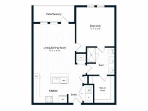 1J | 1 bed 1 bath | from 853 square feet