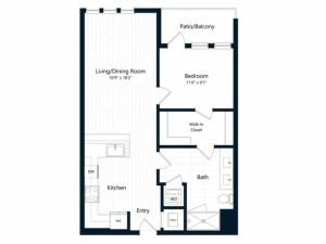 1F.3 | 1 bed 1 bath | from 715 square feet