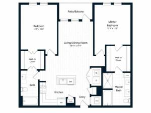 2C.2 | 2 bed 2 bath | from 1173 square feet