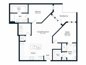 2D | 2 bed 2 bath | from 1187 square feet