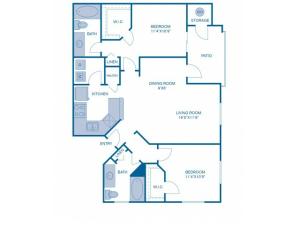 B1 | 2 bed 2 bath