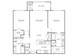 Potomac | 2 bed 2 bath | from 1070 square feet