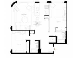 2 bed 2 bath B5-R