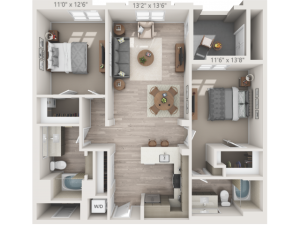 B3 | 2 bed 2 bath | from 1136 square feet