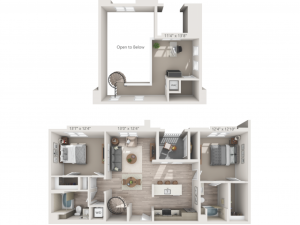 B4M | 2 bed 2 bath | from 1309 square feet
