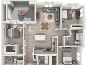 C1 | 3 bed 2 bath | from 1388 square feet