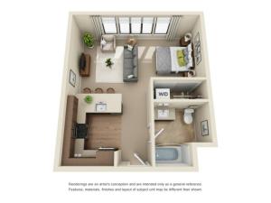 S2 | Studio1 bath | from 545 square feet