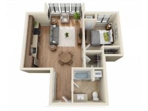 A1 | 1 bed 1 bath | from 628 square feet