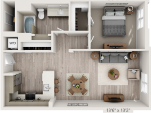 A3 | 1 bed 1 bath | from 857 square feet