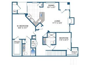 Warwick  | 2 bed 2 bath | 1338 sq ft