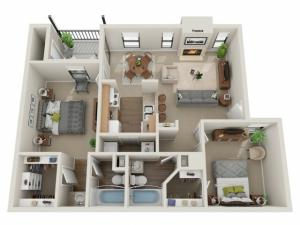 Derby Floorplan | Vanderbilt Apartments