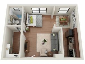 Studio Floor Plan | Apartments St Louis | Convent Gardens